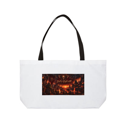 Weekender Tote Bag — Rustic Campfire 'Soulmates' Graphic Travel Tote