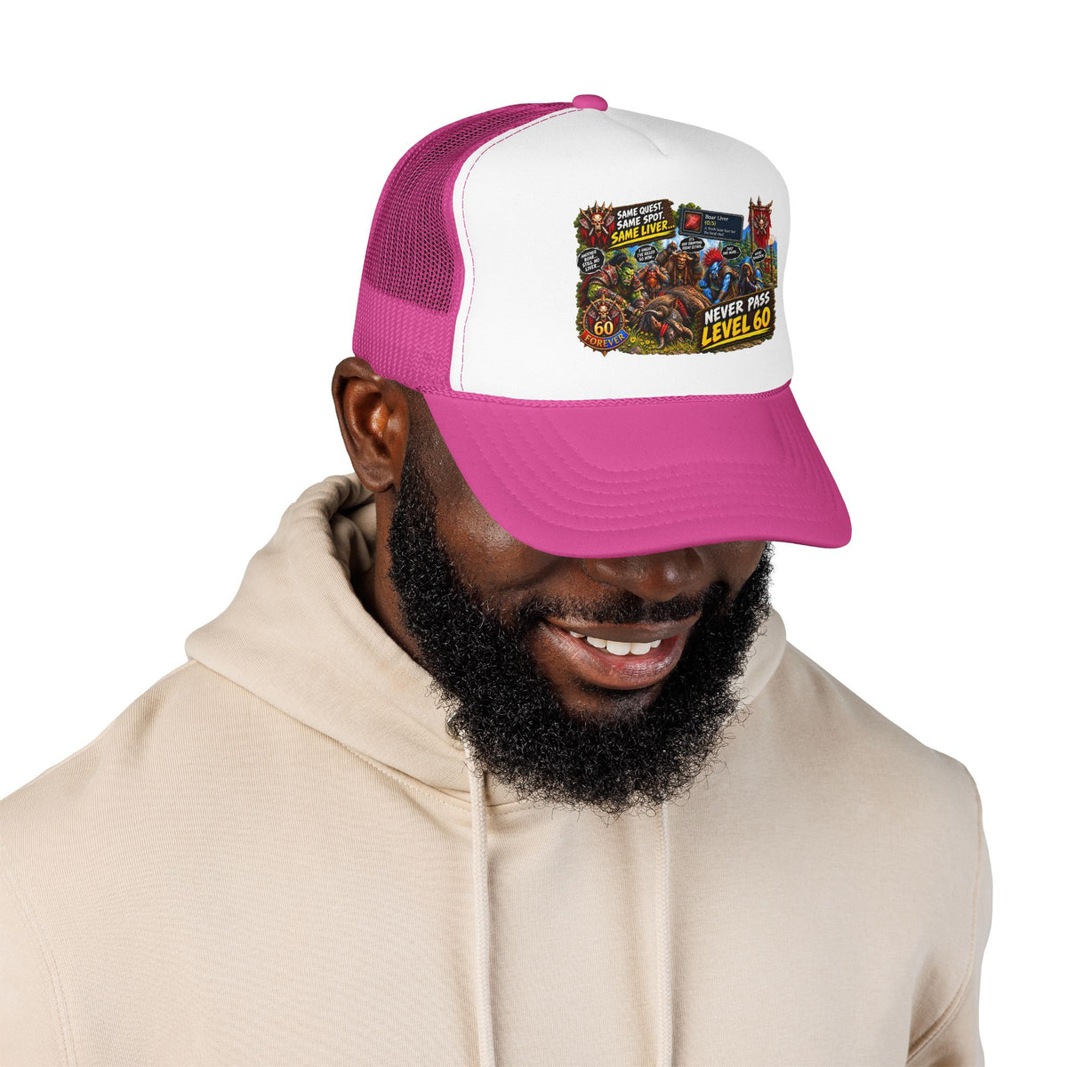 Red 'Til Dead Trucker Hat — Horror Zombie Foam Mesh Cap