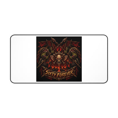 Skull Dragon Desk Mat — 'Sixty Forever' Gothic Gaming Mouse Pad