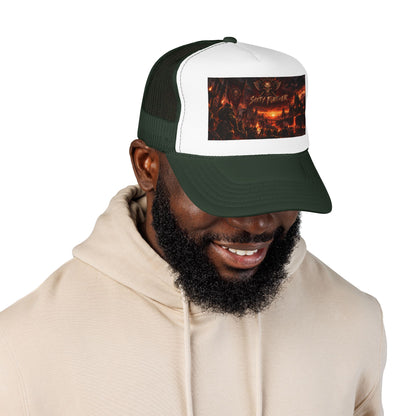Foam Trucker Hat — Dark Fantasy 'Satanic' Apocalypse Graphic Cap
