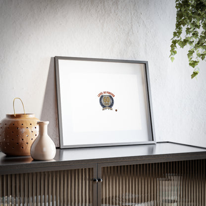 Level 60 Forever Framed Poster — 60th Birthday Vintage Crest Matte Print