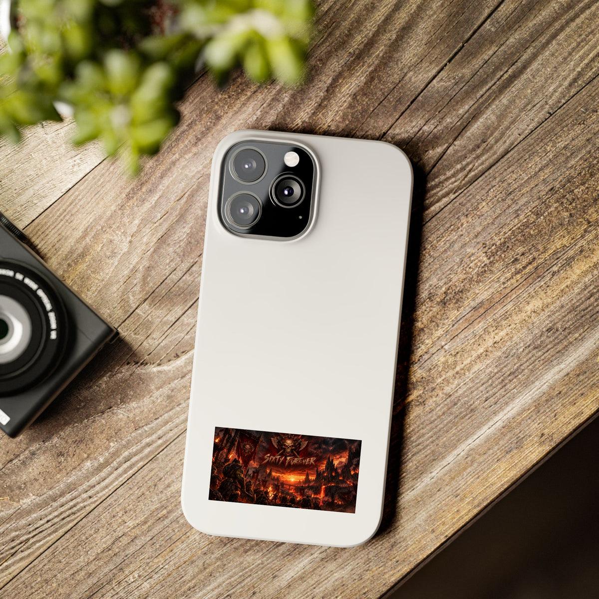 Slim Phone Case — Dark Fantasy Cityscape "Soft Panic" Design