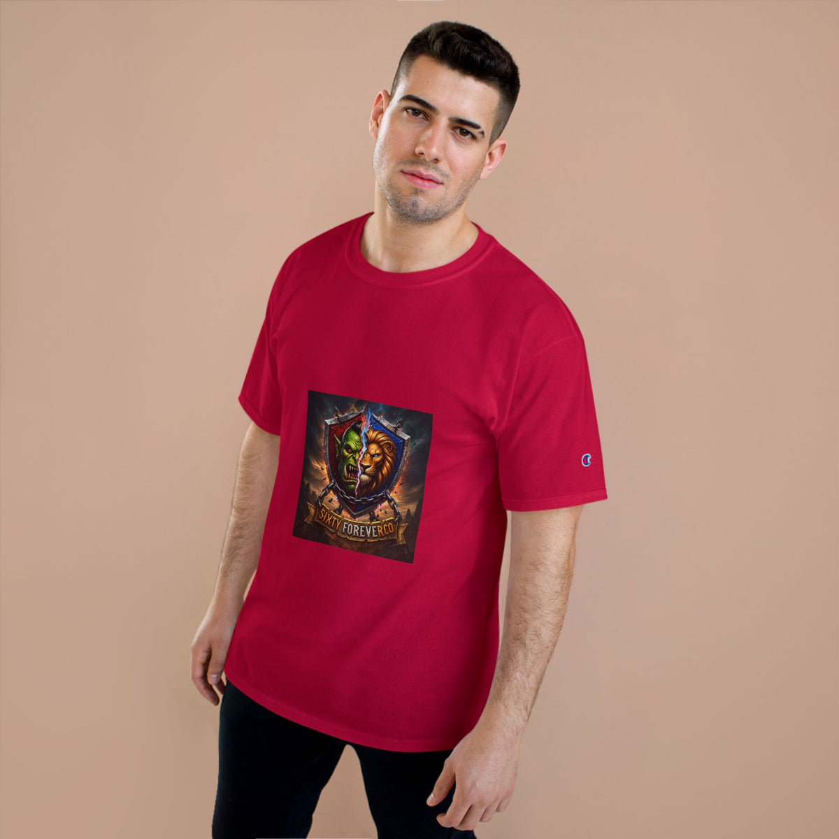 Champion T-Shirt - "Victory Forever" Fantasy Shield Gamer Tee
