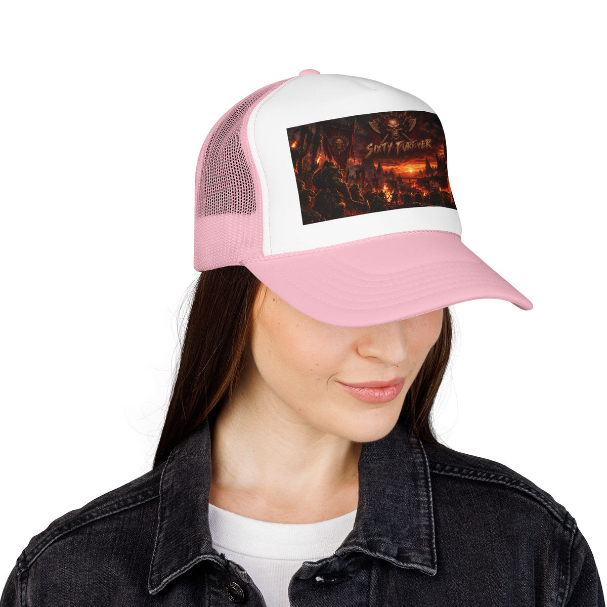 Foam Trucker Hat — Dark Fantasy 'Satanic' Apocalypse Graphic Cap