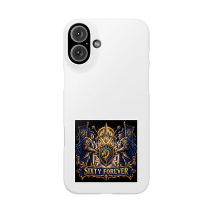 Slim Phone Case — "Sixty Forever" Shield Knight Graphic