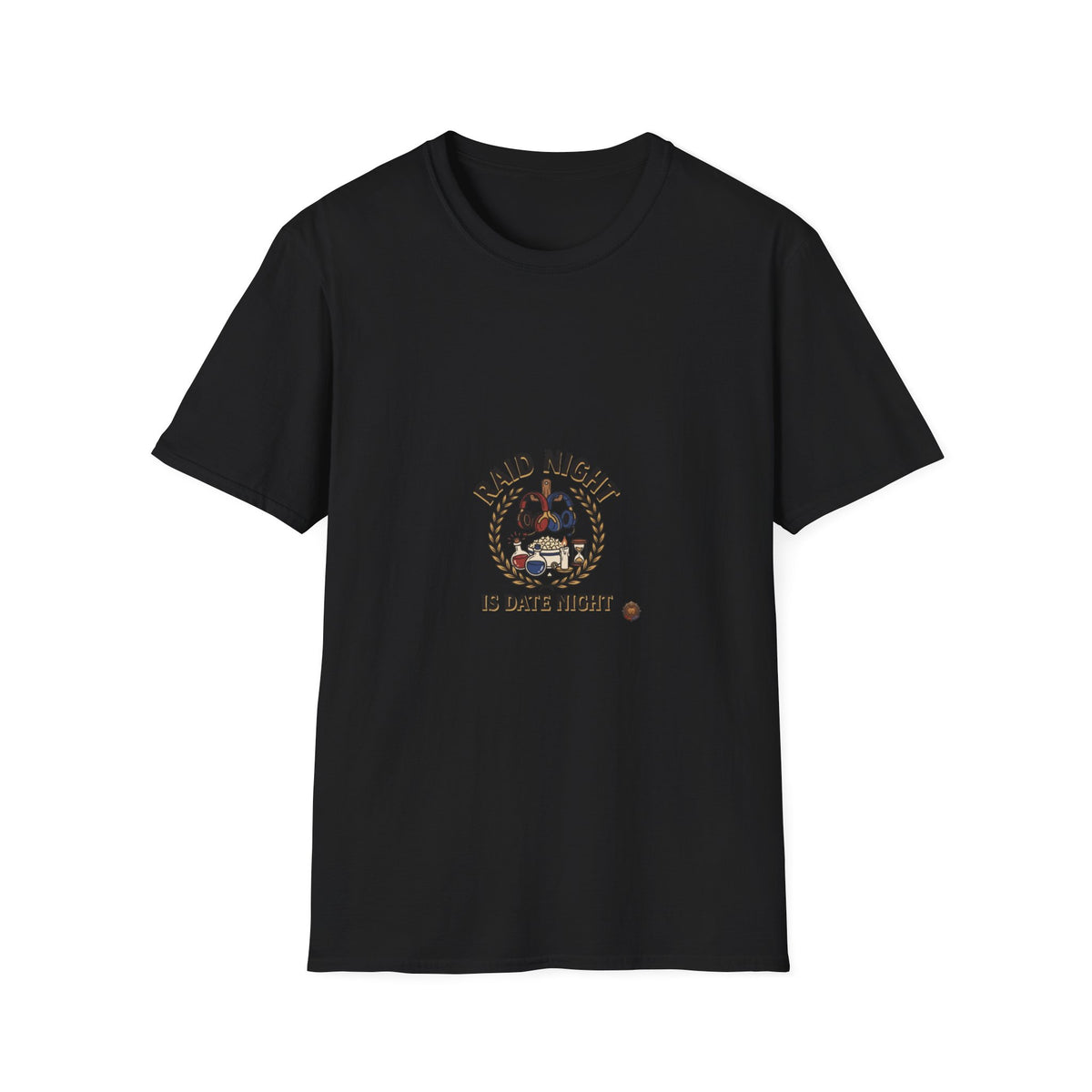 Raid Night Is Date Night T-Shirt — Military Skull Crest Graphic Tee