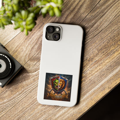 Slim Phone Case — Fantasy Shield Orc & Lion Crest "Sixty Forever"