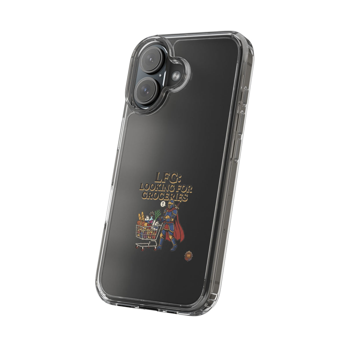 Clear Phone Case — “LFG: Looking For Groceries” Grocery Shopper Design