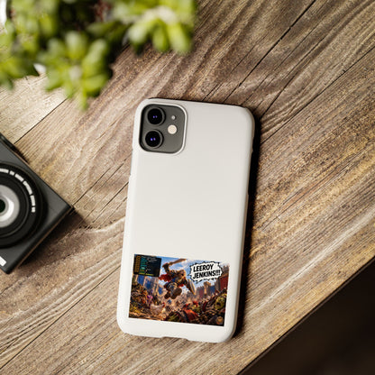 Slim Phone Case — 'Leeroy Jenkins!' Gaming Meme Design