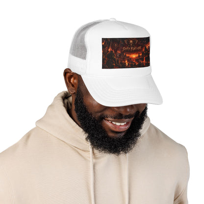 Foam Trucker Hat — Dark Fantasy 'Satanic' Apocalypse Graphic Cap