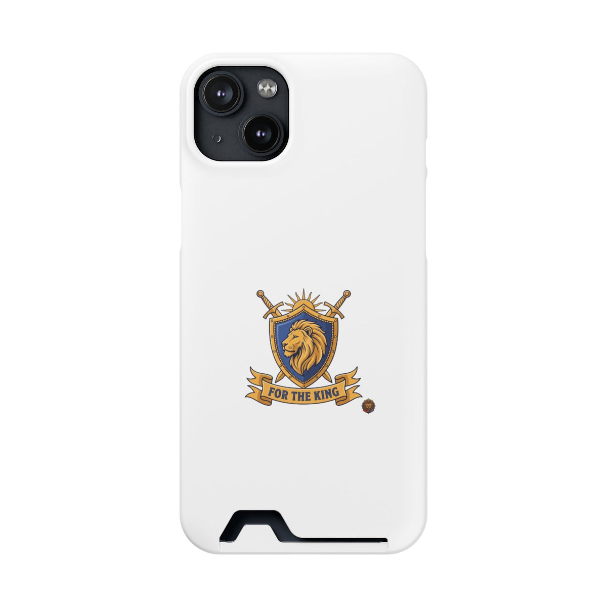 Lion Crest Phone Card Case — 'For The King' Slim Wallet Phone Case