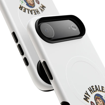 Phone Case — “My Healer Is My Wife” Cute RPG Healer Design, Tough Magnetic Protective Case