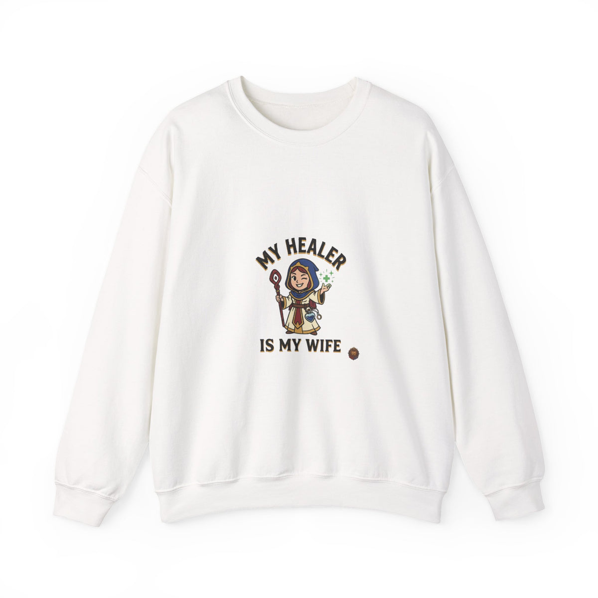 My Healer Is My Wife Sweatshirt — Cute RPG Medic Wife Crewneck