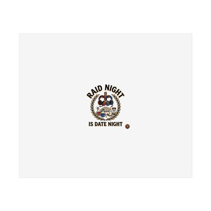 Poster – "Raid Night Is Date Night" Vintage Motorcycle Emblem