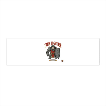 Tank Together Bumper Sticker — Cute Armored Puppy with Shield