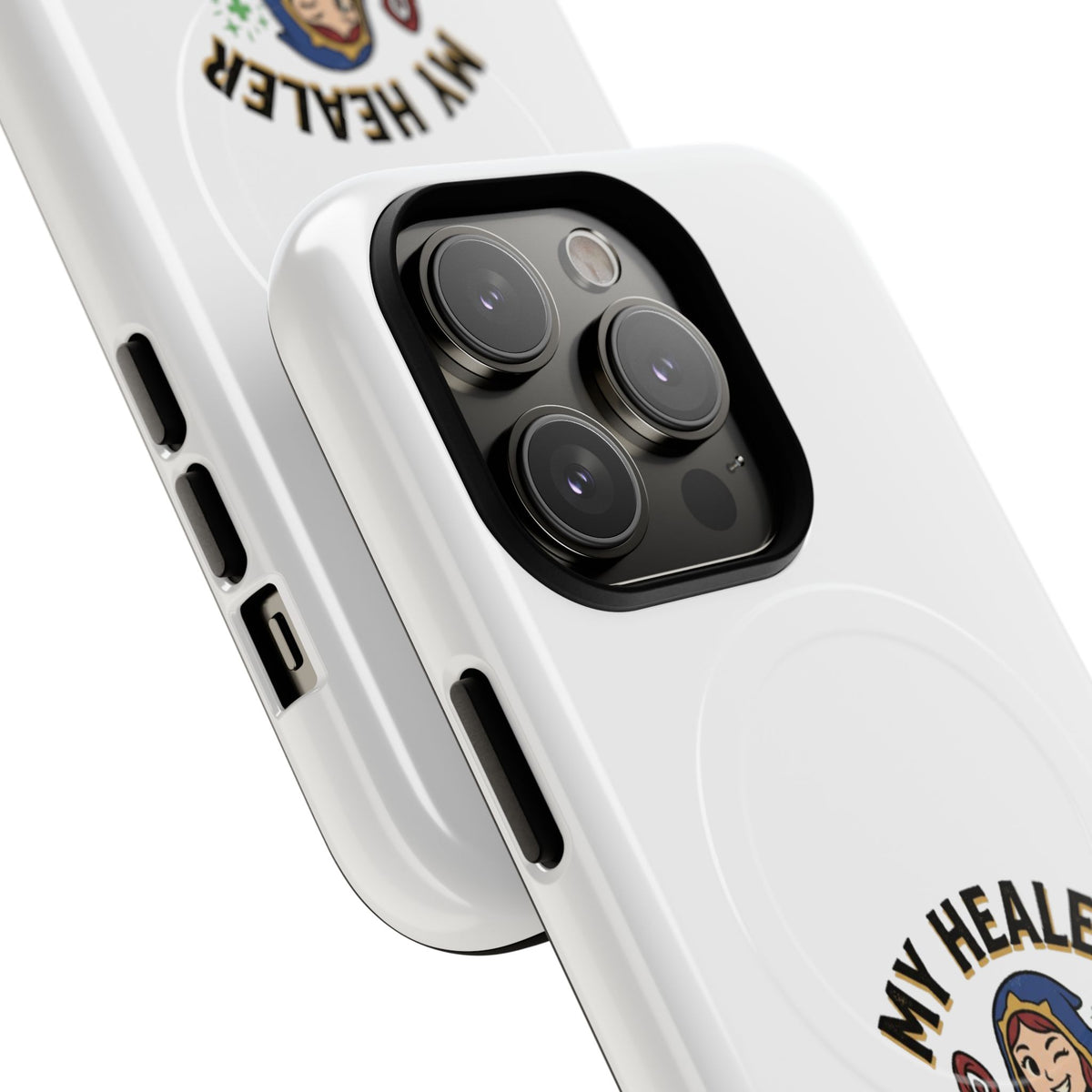 Phone Case — “My Healer Is My Wife” Cute RPG Healer Design, Tough Magnetic Protective Case