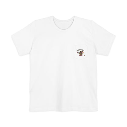 Pocket T‑Shirt — 'Coffee Before Talkie' Retro Coffee Pocket Tee