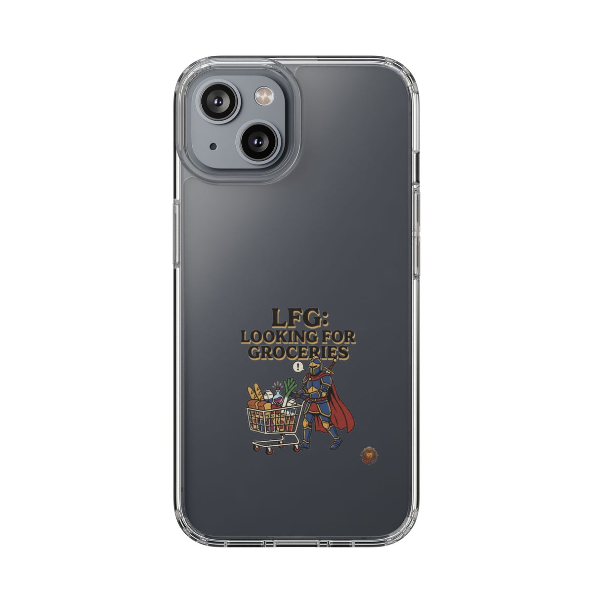 Clear Phone Case — “LFG: Looking For Groceries” Grocery Shopper Design