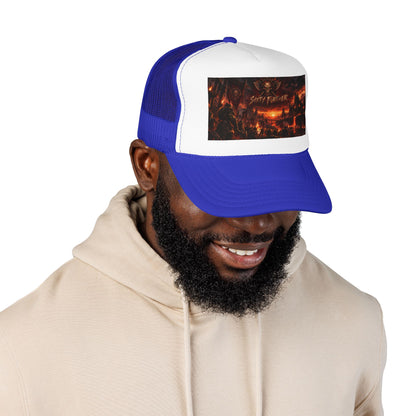 Foam Trucker Hat — Dark Fantasy 'Satanic' Apocalypse Graphic Cap