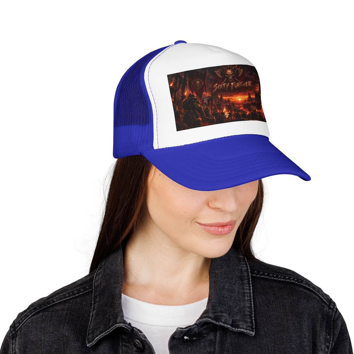 Foam Trucker Hat — Dark Fantasy 'Satanic' Apocalypse Graphic Cap