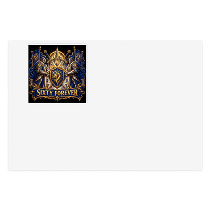 Sixty Forever Sticker Sheet — Vintage Heraldic Crest Sticker