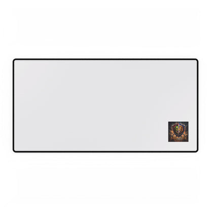 Gaming Desk Mat with Gryphon Emblem — Large Mouse Pad for PC Setup