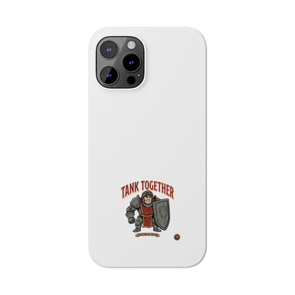 Slim Phone Case — "Tank Together" Medieval Tank Warrior Design
