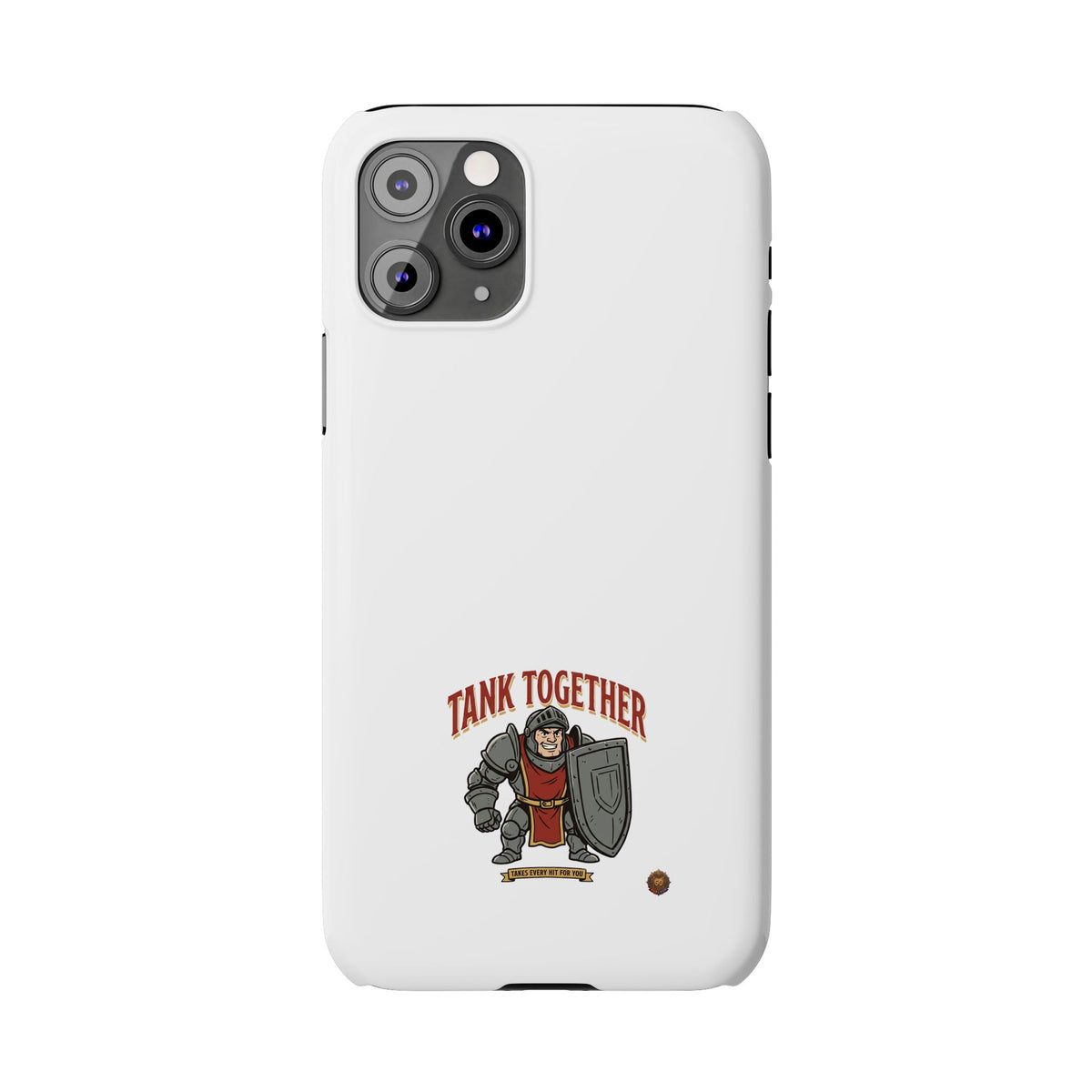 Slim Phone Case — "Tank Together" Medieval Tank Warrior Design