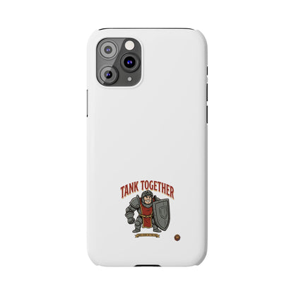 Slim Phone Case — "Tank Together" Medieval Tank Warrior Design