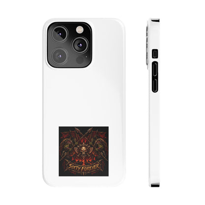 Slim Phone Case — 'Sixty Forever' Gothic Skull & Wings Design