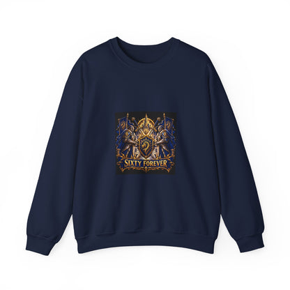 Crewneck Sweatshirt — Sixty Forever Ornate Shield Graphic