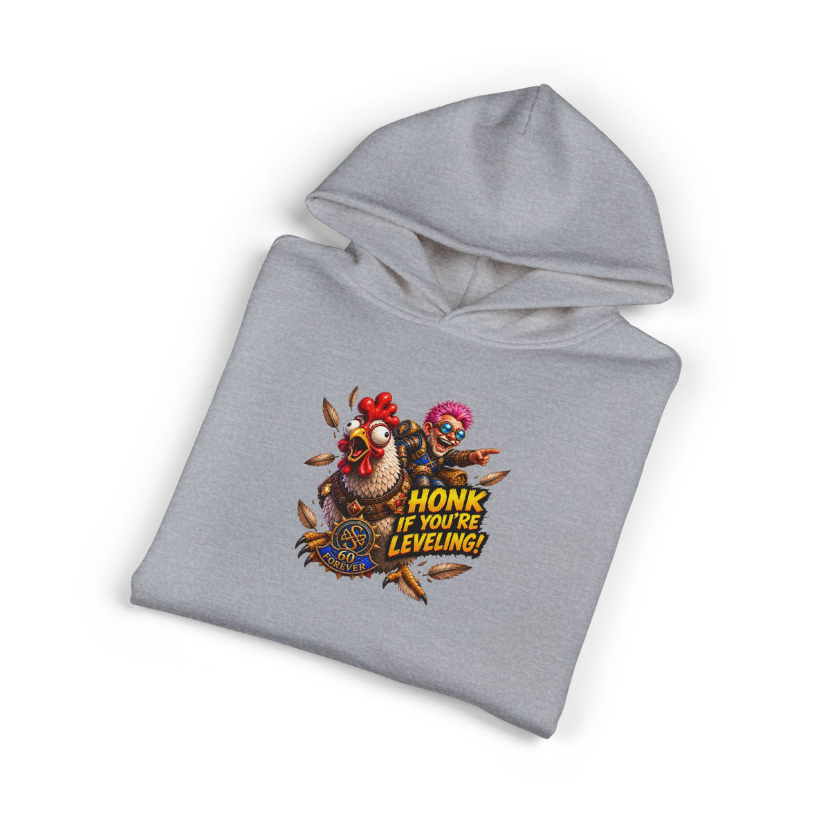 Honk If You’re Leveling Hoodie — Gamer Clown Retro Graphic Hoodie