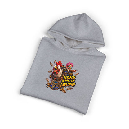 Honk If You’re Leveling Hoodie — Gamer Clown Retro Graphic Hoodie