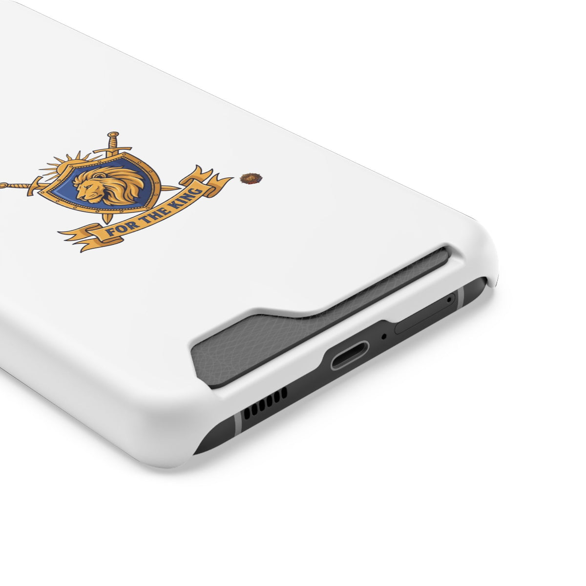 Lion Crest Phone Card Case — 'For The King' Slim Wallet Phone Case