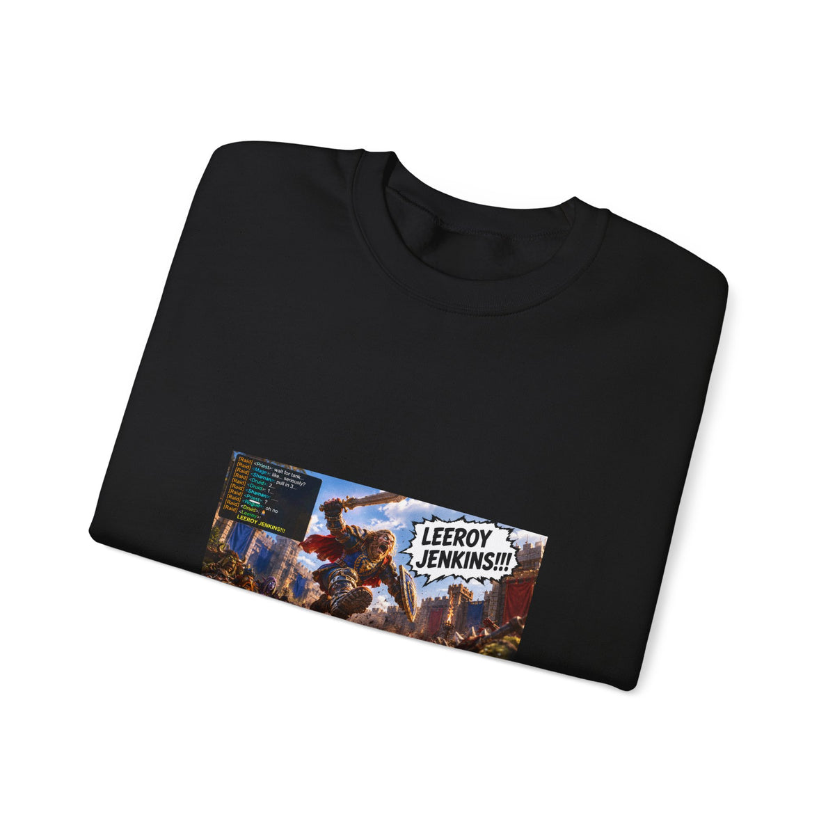 Leeroy Jenkins Crewneck Sweatshirt — Funny Gaming Meme Pullover