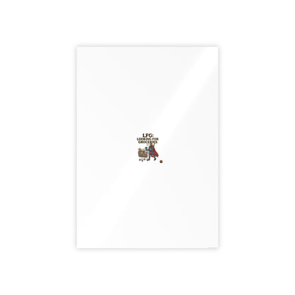 Gloss Poster — "LFG: Looking for Groceries" Humorous Grocery Cart Art Print