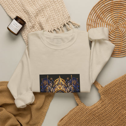 Crewneck Sweatshirt — Sixty Forever Ornate Shield Graphic