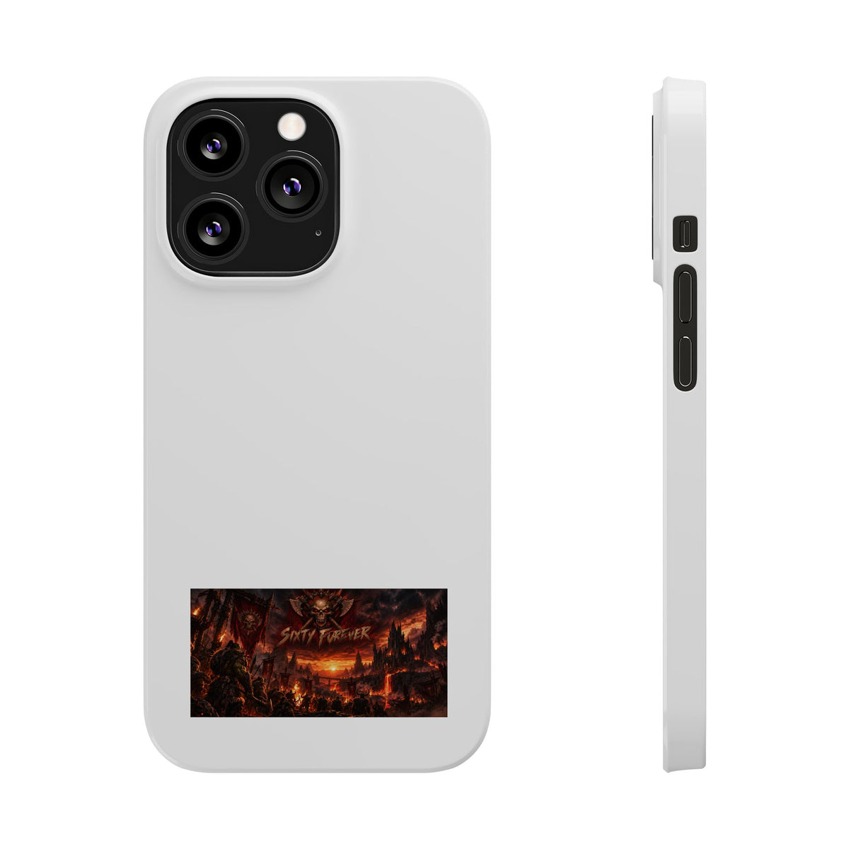 Slim Phone Case — Dark Fantasy Cityscape "Soft Panic" Design