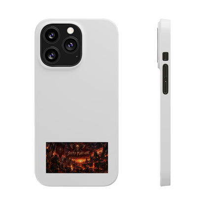 Slim Phone Case — Dark Fantasy Cityscape "Soft Panic" Design