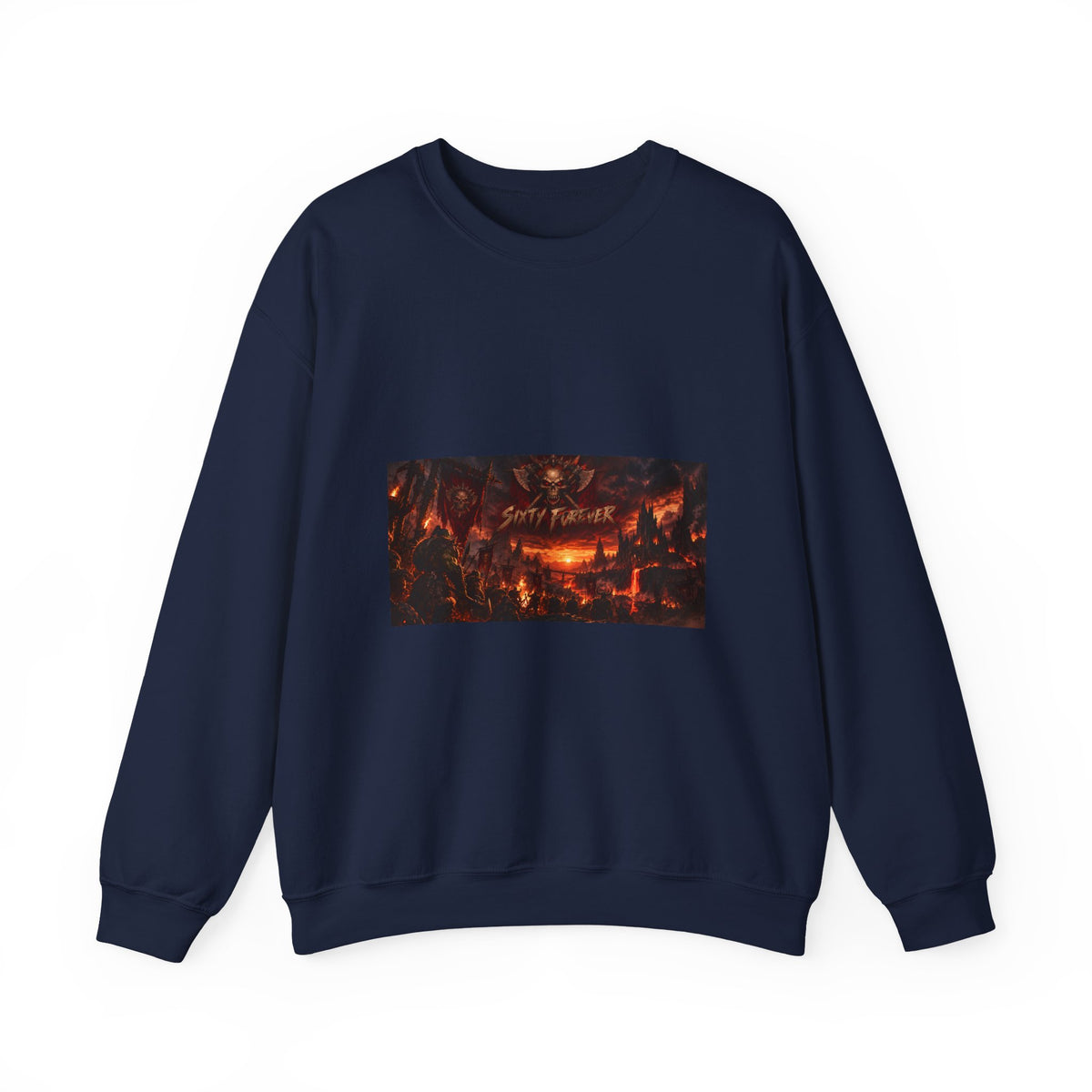 Crewneck Sweatshirt — Dark Fantasy 'Enjoy The Flames' Graphic