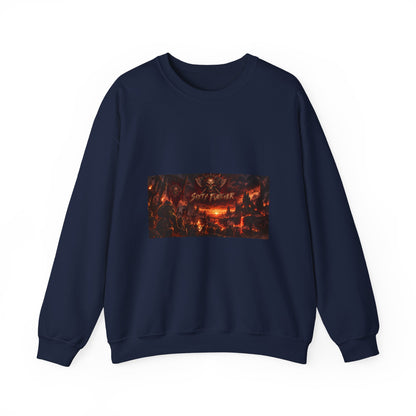 Crewneck Sweatshirt — Dark Fantasy 'Enjoy The Flames' Graphic