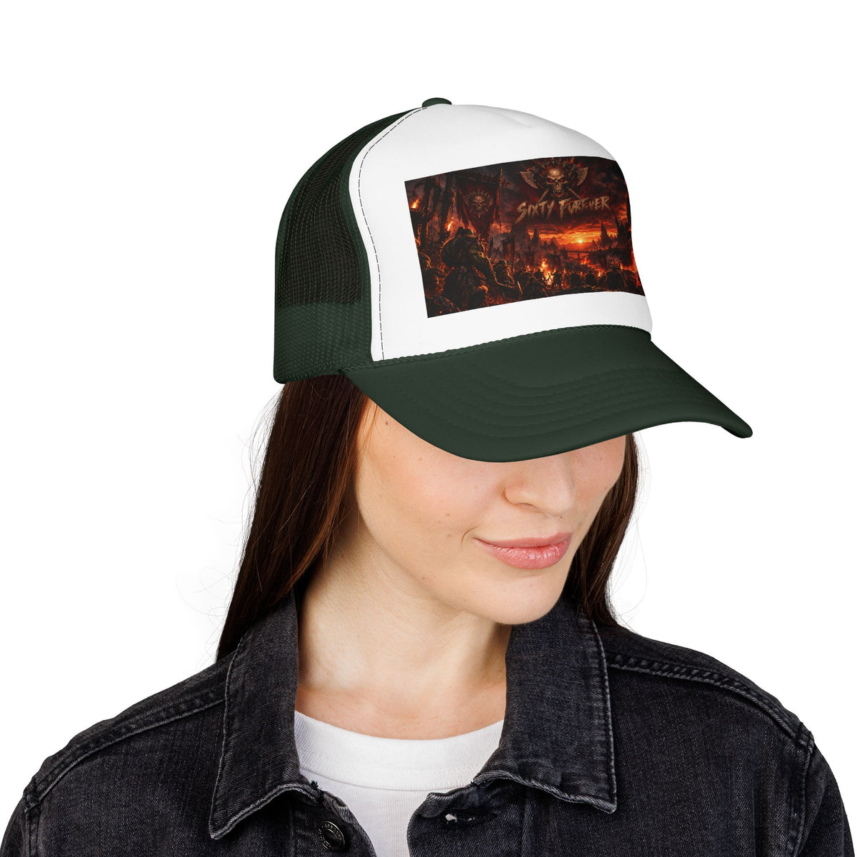 Foam Trucker Hat — Dark Fantasy 'Satanic' Apocalypse Graphic Cap