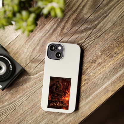 Slim Phone Case — Dark Viking Warrior 'Sixty Forever' Graphic