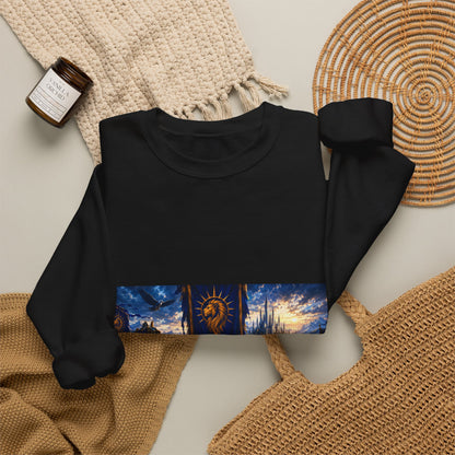 For the King Crewneck Sweatshirt – Medieval Fantasy Gaming Design