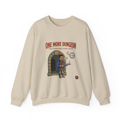 One More Dungeon Crewneck Sweatshirt — Gamer RPG Adventure Pullover