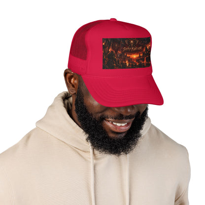 Foam Trucker Hat — Dark Fantasy 'Satanic' Apocalypse Graphic Cap