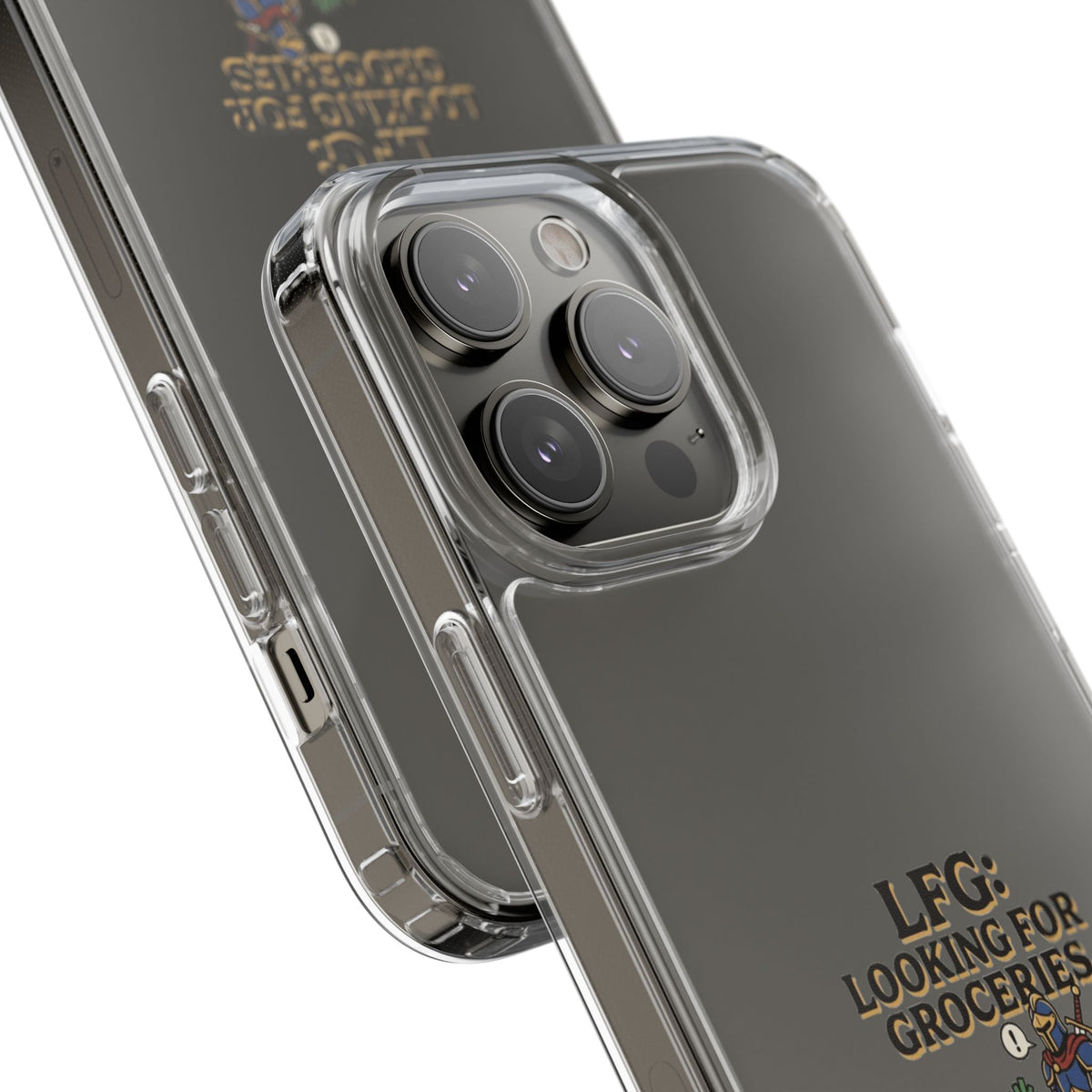 Clear Phone Case — “LFG: Looking For Groceries” Grocery Shopper Design