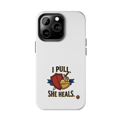 Phone Case — "I Pull, She Heals" RPG Couple Gaming Protective Case