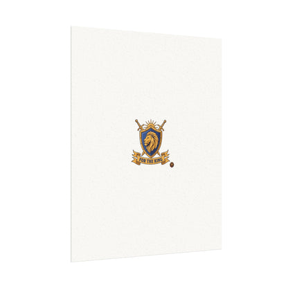 Lion Crest Watercolor Poster — 'Bow to the King' Matte Art Print