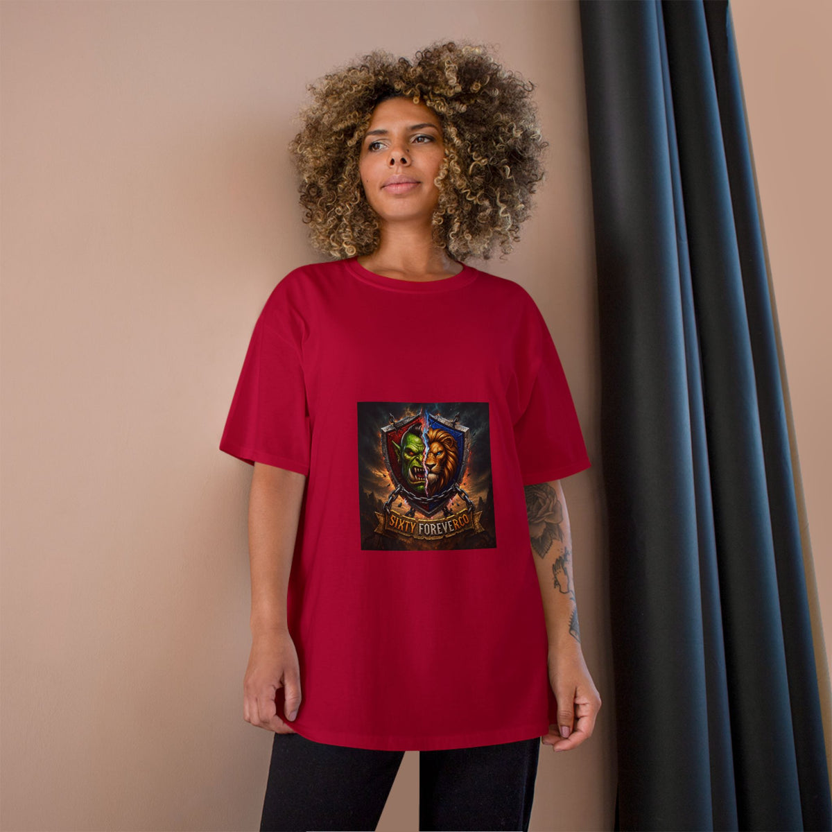 Champion T-Shirt - "Victory Forever" Fantasy Shield Gamer Tee